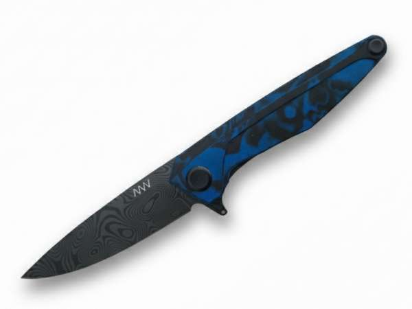 ANV Z300 BB - DLC Black Deco, G10 Blue Velvet, Liner Lock zsebkés