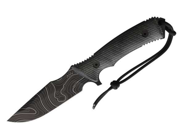 ANV M311 Spelter - Elmax DLC Topo, Kydex Sheath Black, Micarta Black taktikai kés