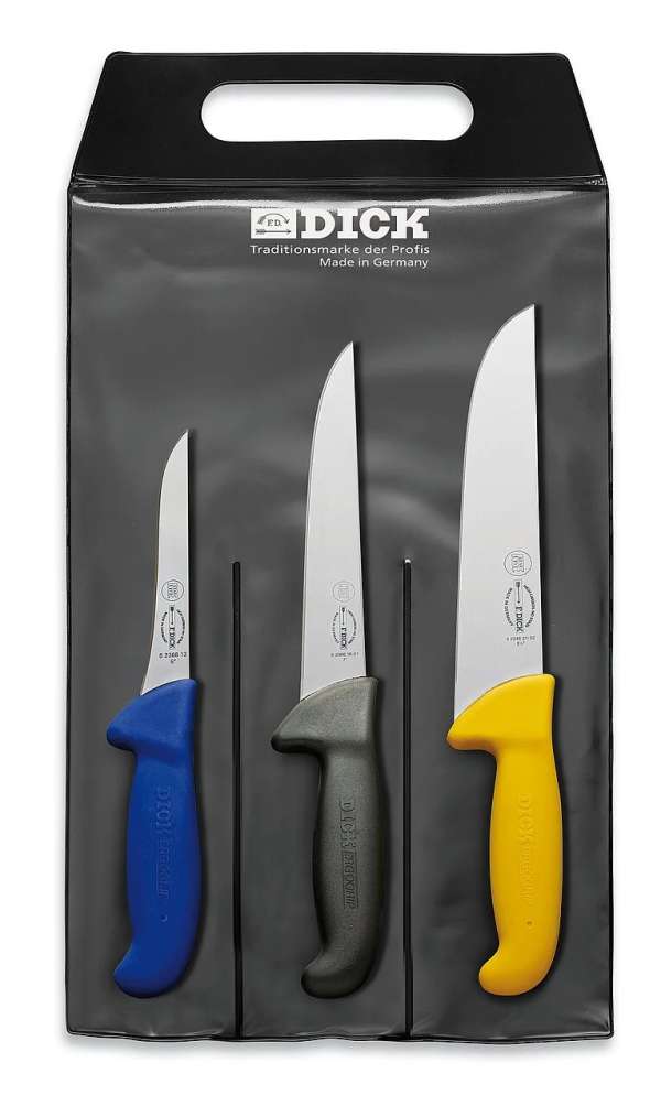 F. Dick ErgoGrip henteskés készlet – 3 kés, színes