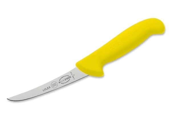 F. Dick ErgoGrip félmerev csontozókés 13 cm, ívelt pengével – sárga