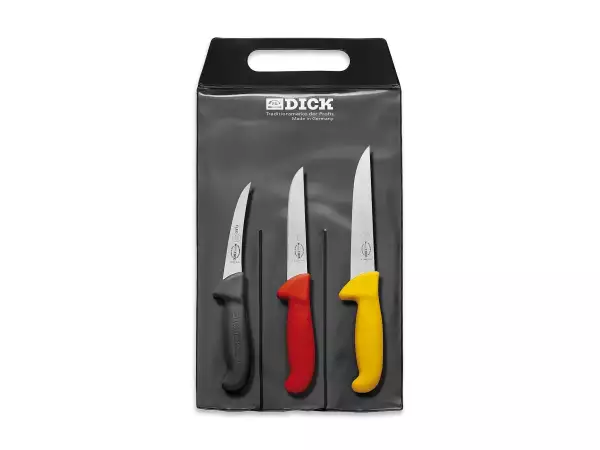 F. Dick ErgoGrip henteskés készlet – 3 kés, színes