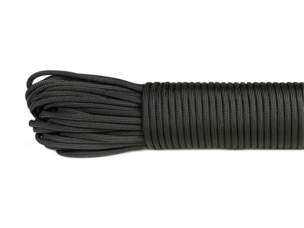 Paracord Type III 550 Black - méteres kiszerelés