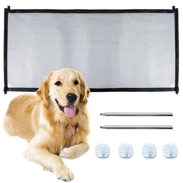 Biztonsági kutyaháló, 180 cm x 75 cm, fekete