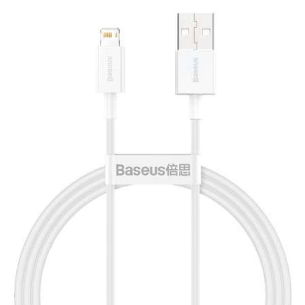 USB kábel a Lightning Baseus Superior sorozathoz, 2,4 A, 1 m (fehér)