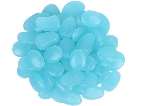 Fluoreszkáló kavicsok 100 db - kék
