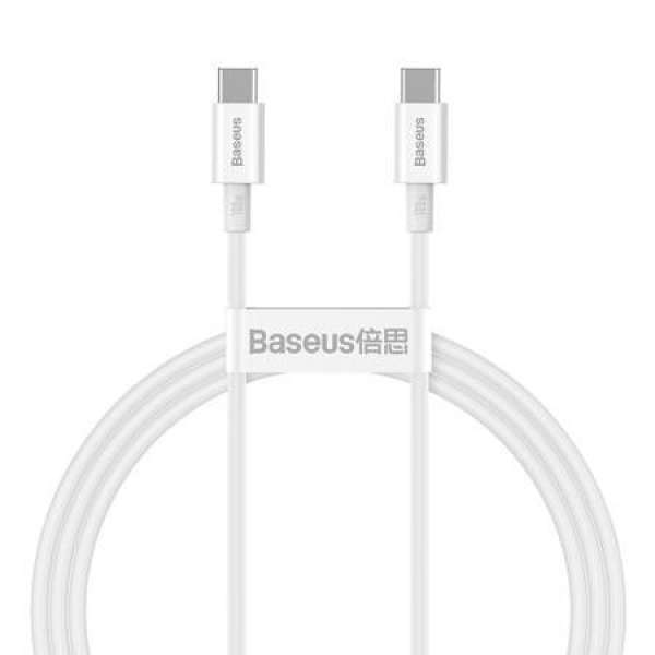 Baseus Superior sorozatú USB-C-USB-C kábel, 100 W, 1 m (fehér)