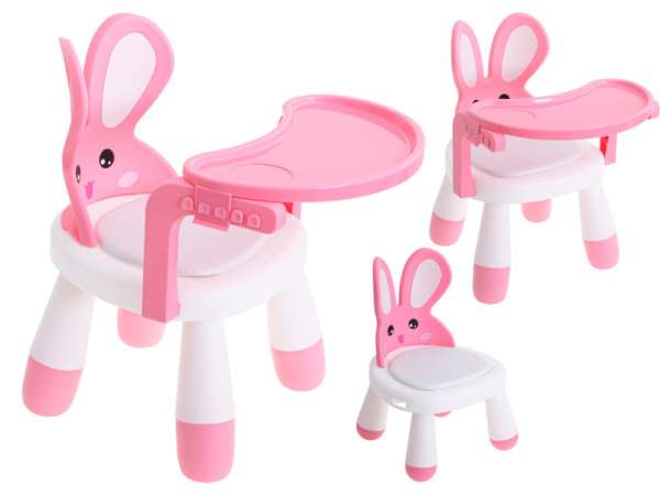 Etető és játszóasztal szék rózsaszín