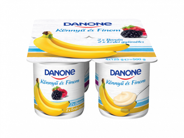 Danone könnyű és finom joghurt erdei-banán 4x125g