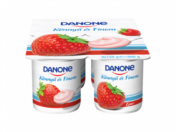 Danone könnyű és finom joghurt eper 4x125g