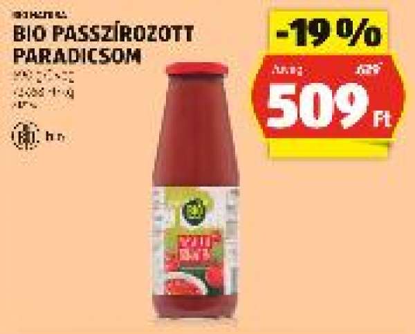 BIO NATURA BIO PASSZÍROZOTT PARADICSOM