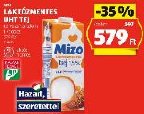 Mizo LAKTÓZMENTES UHT TEJ