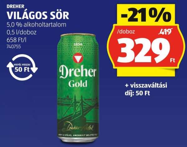 DREHER VILÁGOS SÖR