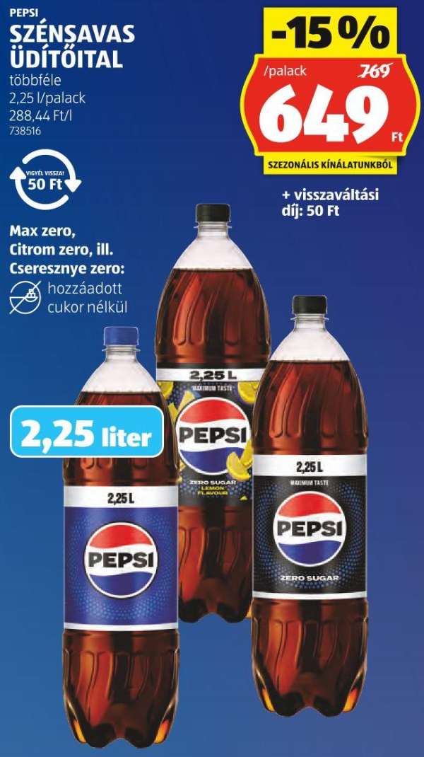 Pepsi SZÉNSAVAS ÜDÍTŐITAL