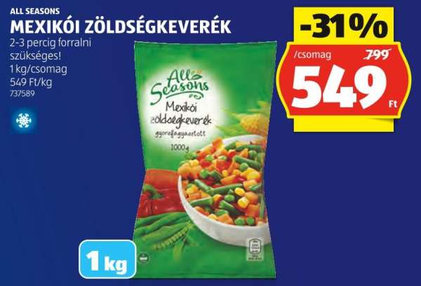 ALL SEASONS MEXIKÓI ZÖLDSÉGKEVERÉK