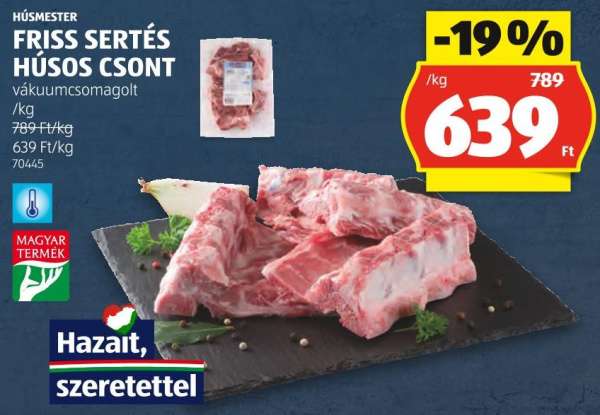 HÚSMESTER FRISS SERTÉS HÚSOS CSONT