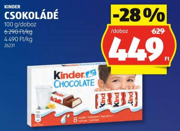 KINDER CSOKOLÁDÉ