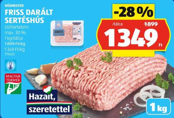 HÚSMESTER FRISS DARÁLT SERTÉSHÚS