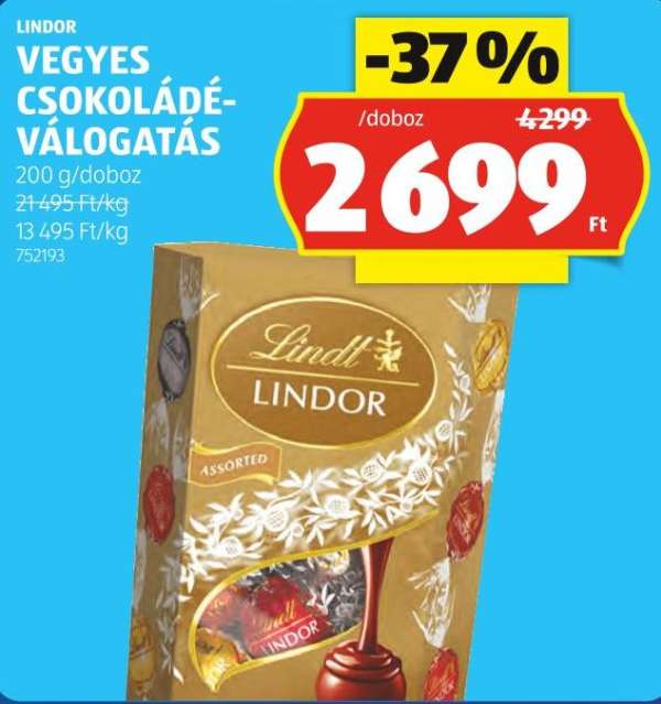 LINDT VEGYES CSOKOLÁDÉ-VÁLOGATÁS