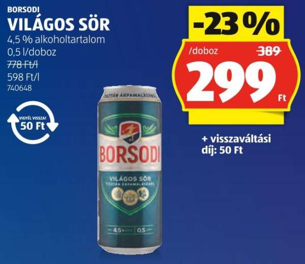 BORSODI VILÁGOS SÖR