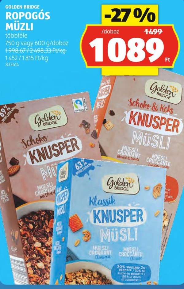 GOLDEN BRIDGE ROPOGÓS MÜZLI