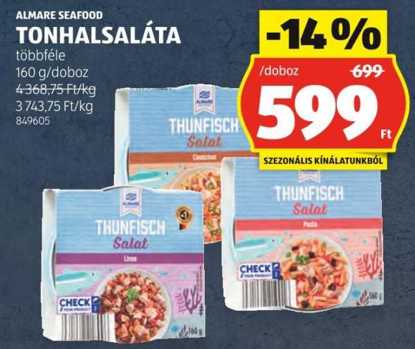 ALMARE SEAFOOD TONHALSALÁTA