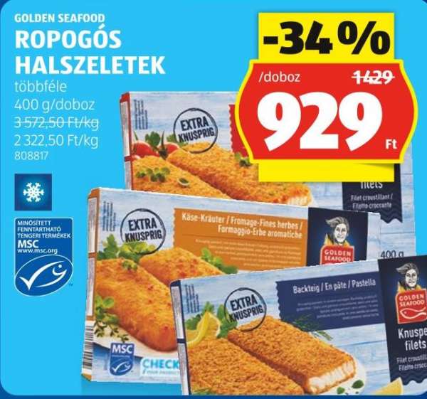 GOLDEN SEAFOOD ROPOGÓS HALSELETEK