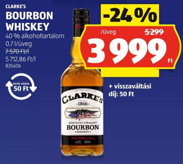 CLARKES BOURBON WHISKEY