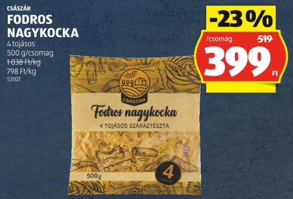 CSÁSZÁR FODROS NAGYKOCKA