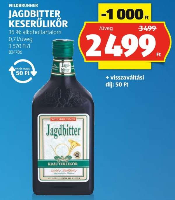 WILDBRUNNER JAGDBITTER KESERŰLIKŐR