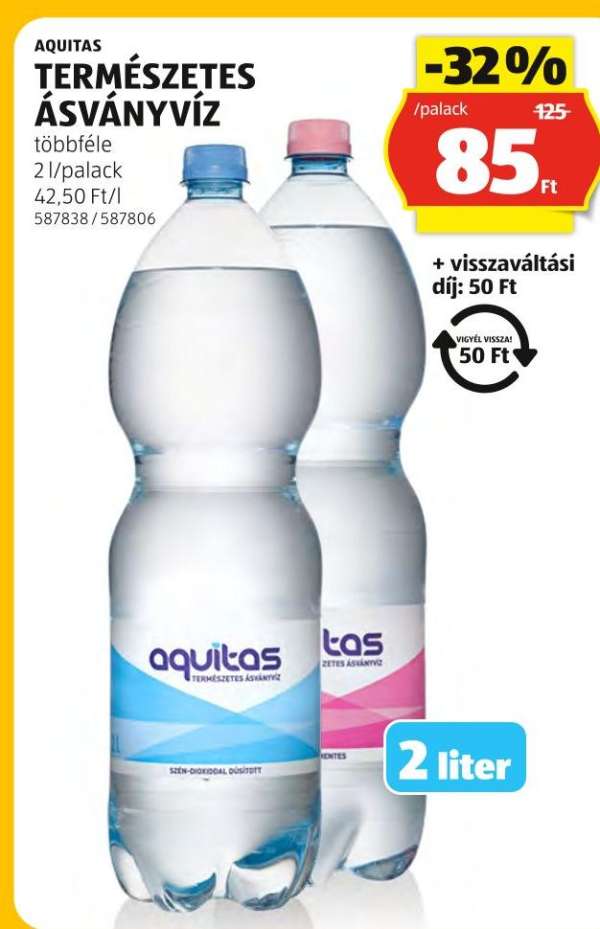 AQUITAS TERMÉSZETES ÁSVÁNYVÍZ
