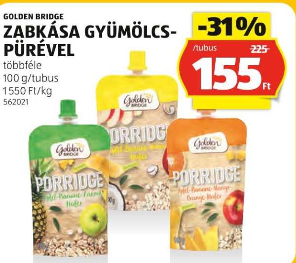GOLDEN BRIDGE ZABKÁSA GYÜMÖLCS-PÜRÉVEL