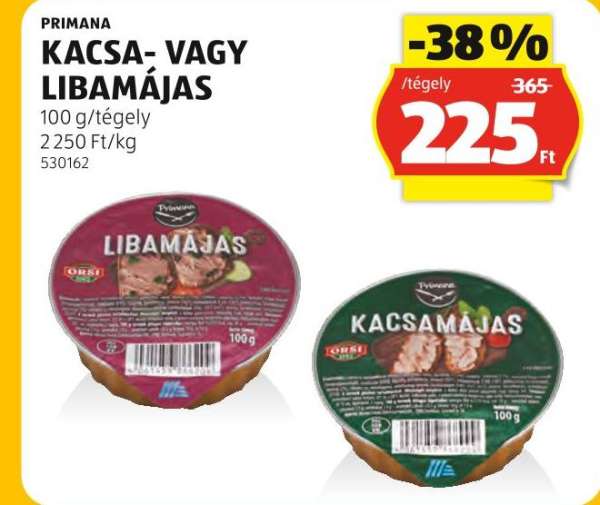 PRIMANA KACSA- VAGY LIBAMÁJAS