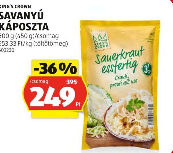 KINGS CROWN SAVANYÚ KÁPOSZTA