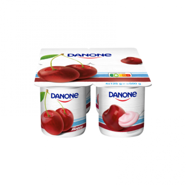 Danone meggyízű, élőflórás, zsírszegény joghurt 4 x 125 g (500 g)