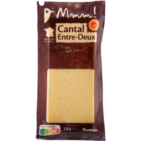 Auchan Prémium MMM! Cantal közepesen hosszú ideig érlelt sajt OEM 250 g