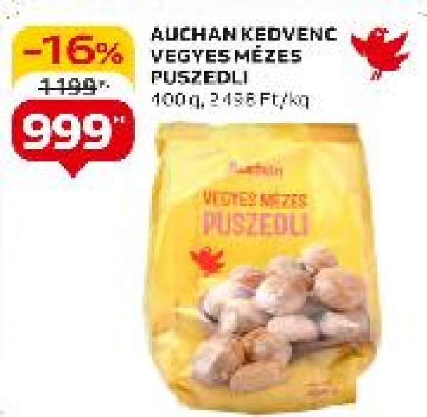 Auchan Vegyes mézes puszedli