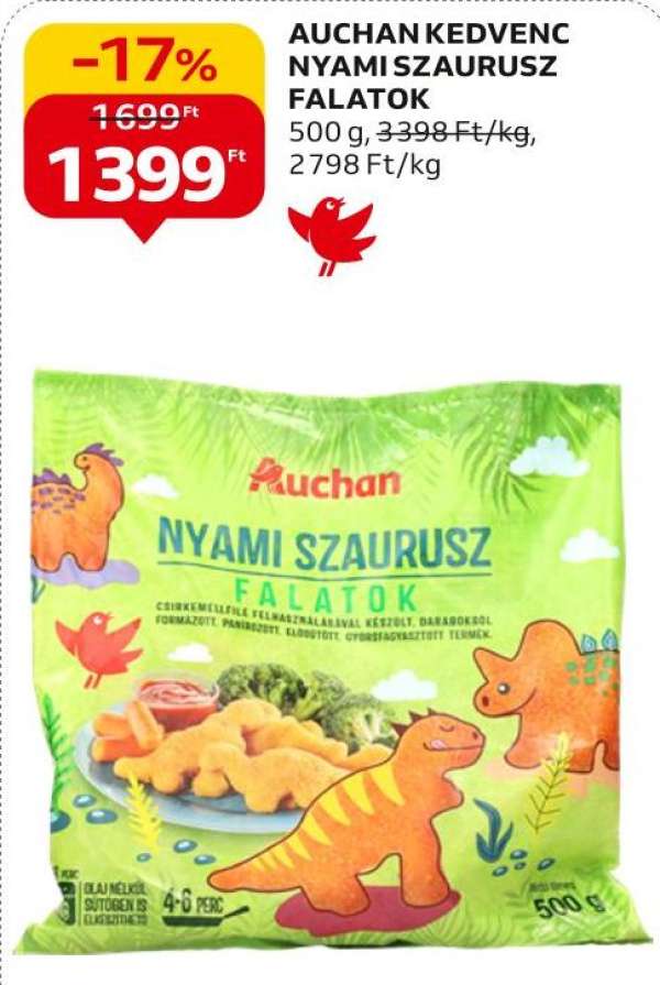 Auchan Nyami szaurusz falatok
