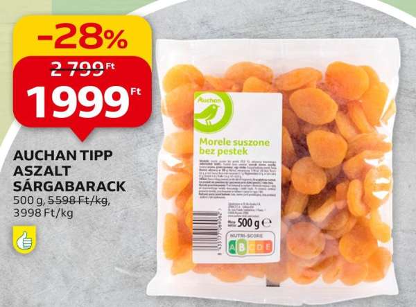 Auchan tipp Aszalt sárgabarack