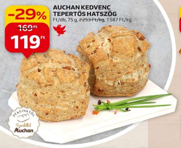 Auchan kedvenc tepertős hatszög