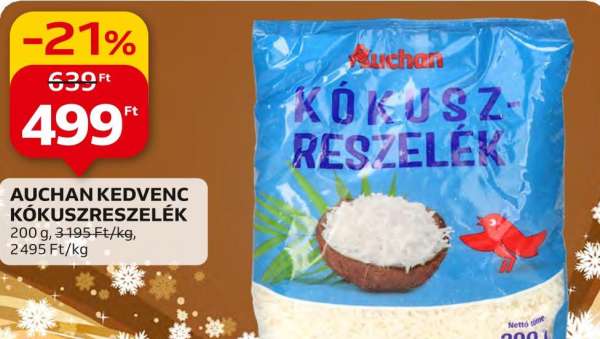 Auchan kedvenc Kókuszreszelék