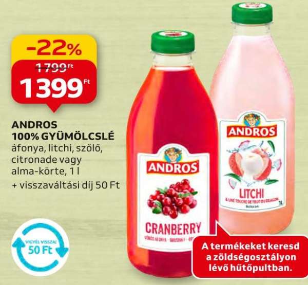 Andros 100% gyümölcslé