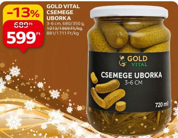 Gold vital Csemege uborka