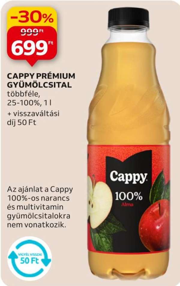 Cappy prémium gyümölcsital