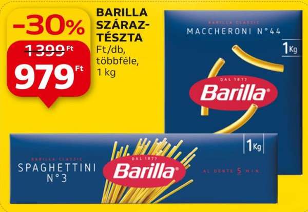 Barilla száraz tészta