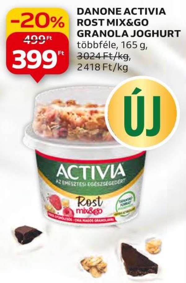 Danone activia Rost mix&go granola joghurt