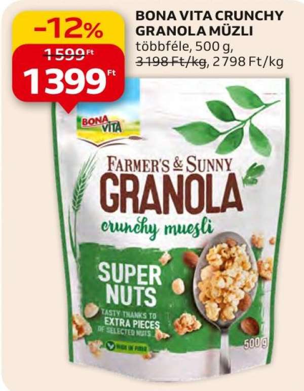 Bona vita Crunchy granola müzli