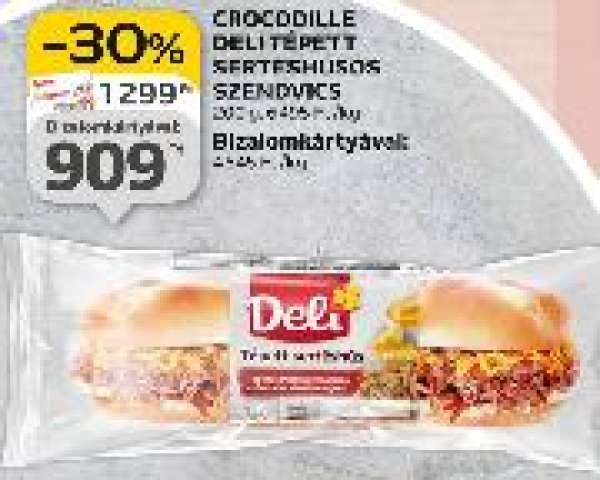 Crocodille deli tépett sertéshúsos szendvics