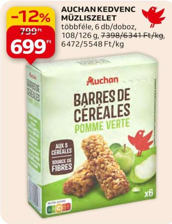 Auchan kedvenc müzliszelet