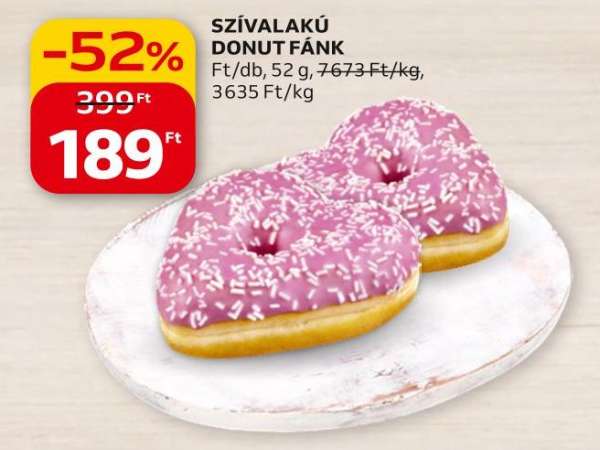 Szívalakú donut fánk