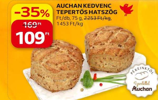 Auchan AUCHAN KEDVENC TEPERTŐS HATSZÖG